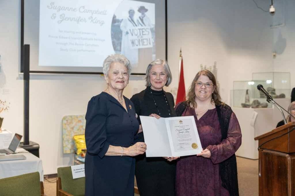 (L–R): Lieutenant Governor Antoinette Perry, Jennifer King and Suzanne Campbell