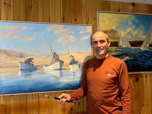 David Stewart with art SMALL [submitted]