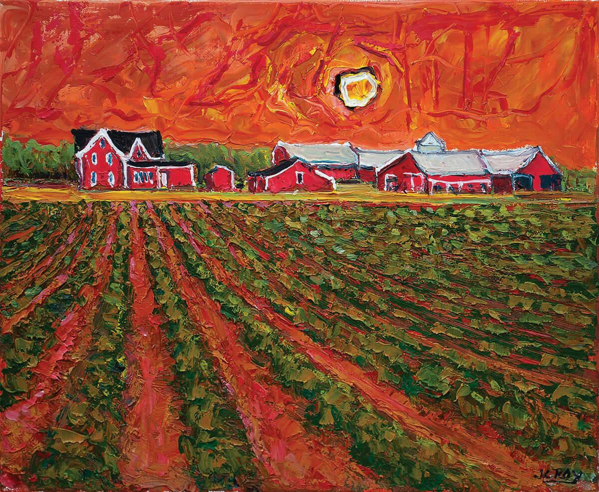art Jean Claude Roy potato field, pei